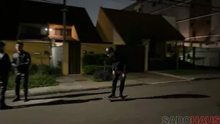 Skater Gets Tied Up And Fucked By Leather Thugs