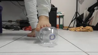 Crushing bottle with feet (Part 3)