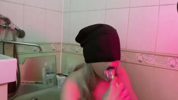 Brushing my teeth