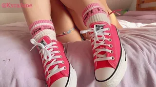 Pink Converse Chucks Masturbation and Orgasm