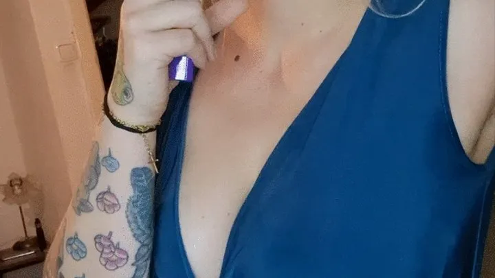 Smoking Break with dark Lipstick