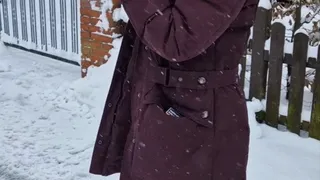 Smoking Walk in the Snow