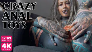 big SQUIRT from Tattoo girl in High heels - hard ANAL strech - ATM, big dildos, GAPE, prolapse play (goth, punk, alt porn) ZF021