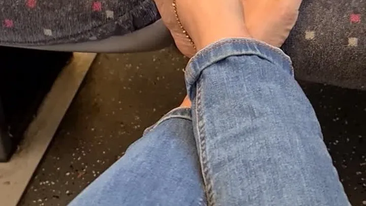 Train feet tease