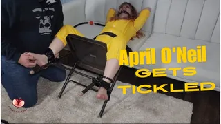 April O'Neil gets full body tickled