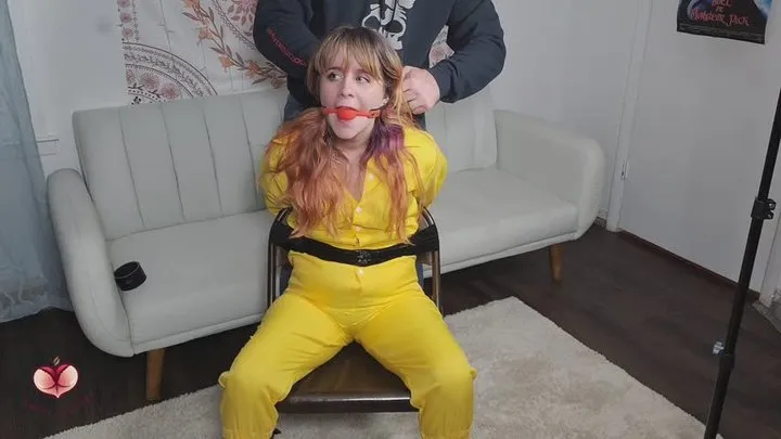 April O'Neil gagged and struggling