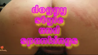 doggy style spankings and cum shot