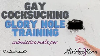 Gay Cocksucking Glory Hole Training (AUDIO ONLY POV)