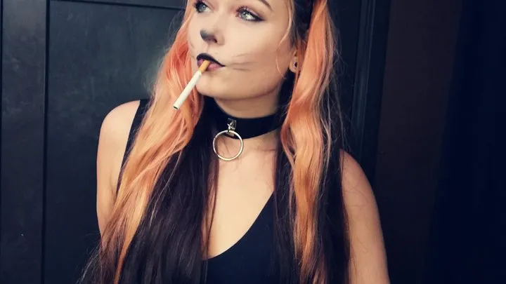 Smoking Catwoman, Sexy catsuit, Halloween, Smokingrapunzel