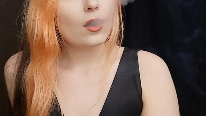 Smoking & Long nails (red nails) - Smokingrapunzel