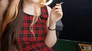 Smoking in a cute dress - smokingrapunzel