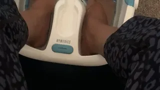 Foot bath soaking with wiggly toes