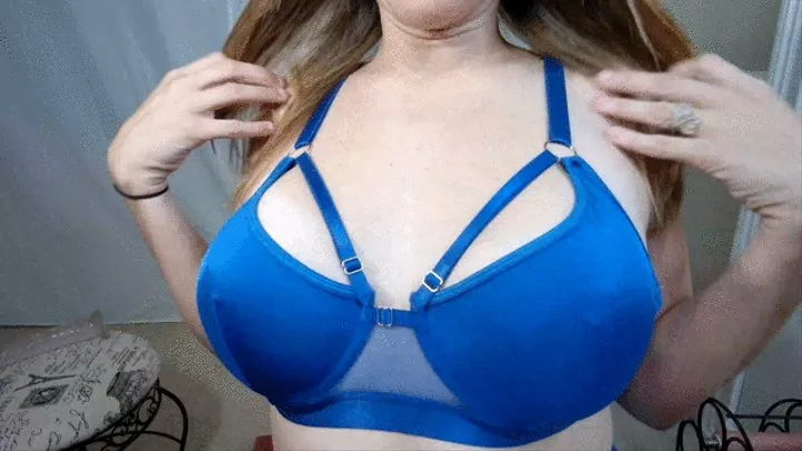 Big Titty MILF Orgasm in Blue Lingerie