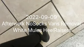 afterwork vans removal & mule slippers heel raise tease