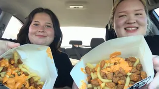 Fatties public car stuffing messy saucy fatties feeding