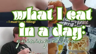 What I eat in a day (gaining edition) feedee stuffing
