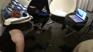 secret location cbt and submissive slave training cumshot at the end
