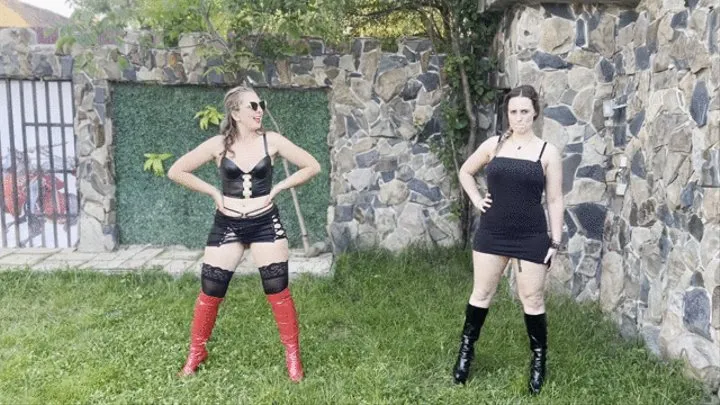 This 2 Submissive Sluts get Both a full waterfall of OUR PISS over them AND WASH themselfs with it!