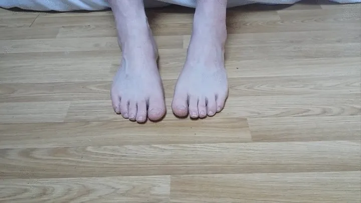 Binding my feet together with tape