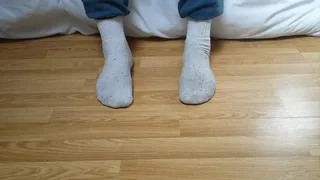 My white used smelly socks