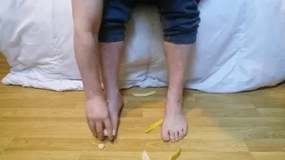 Sexual male feet-Banana instincts