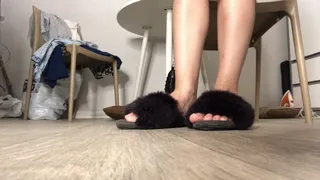 Fluffy slippers!