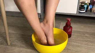 Washing feet!