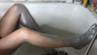 Cleaning my feet after art!