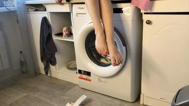 Dish washing with my feet!