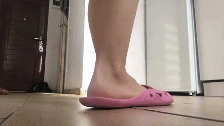 Slippers, feet tease!
