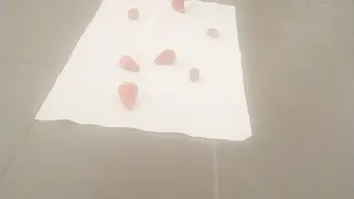 Crush strawberries