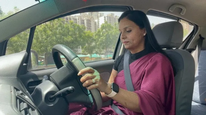 Barefoot driving in indian wear