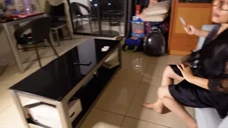 Gorgeous step-sister having fun with her toy