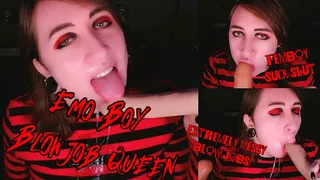 Emo Boy Messy Double Blowjob Fantasy