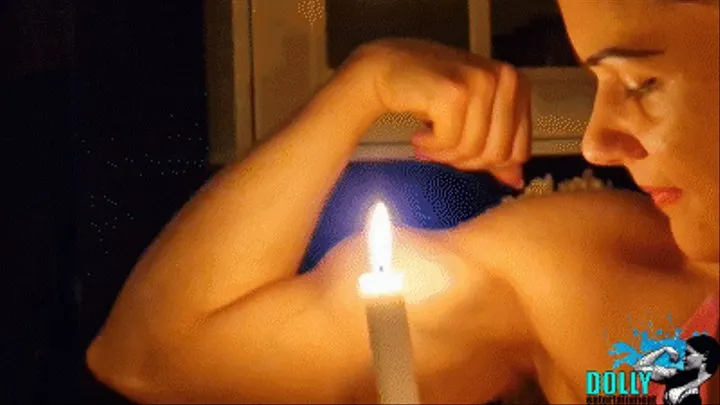 Flexing and playing with candles (Dolly and Kim)
