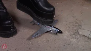 Airplane Model Destroyed With Love (And Boots)