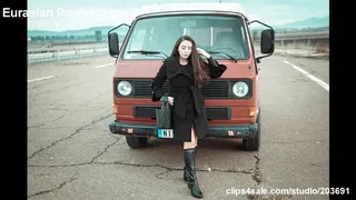 111 B - Katya and old van face cam