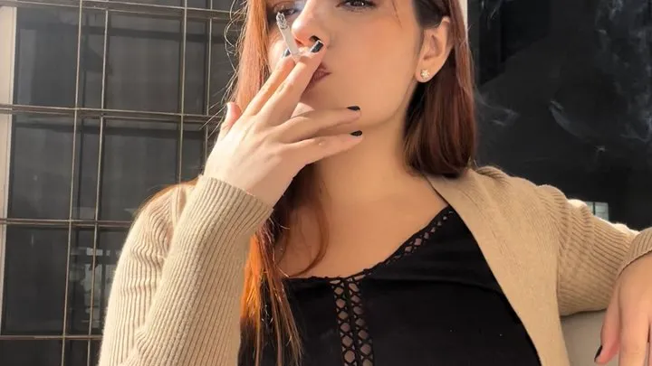 Enjoying the sun and smoking my cigarette
