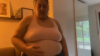 SSBBW Leonie latest weigh in! OMG that fat pig is growing fast