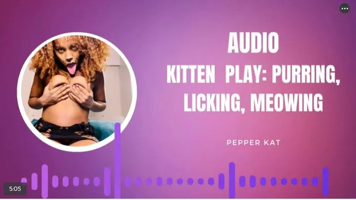 Kitten Play Audio: Purring, Meowing, Licking