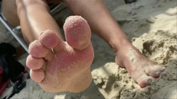 Public Beach - Pov and Dirty Feet - Bare Feet - Mistress Beh