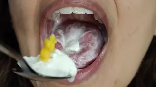 Eaten in ice cream