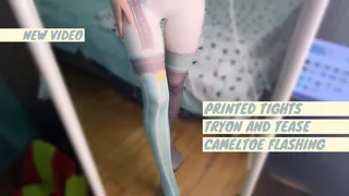 Thick tights tryon and tease
