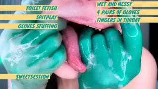 Sloppy, wet and messy surgical gloves