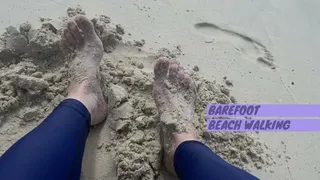 Sand barefoot walk