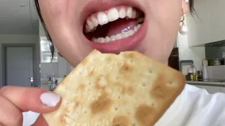 Aurora's Teeth Eat A Cracker