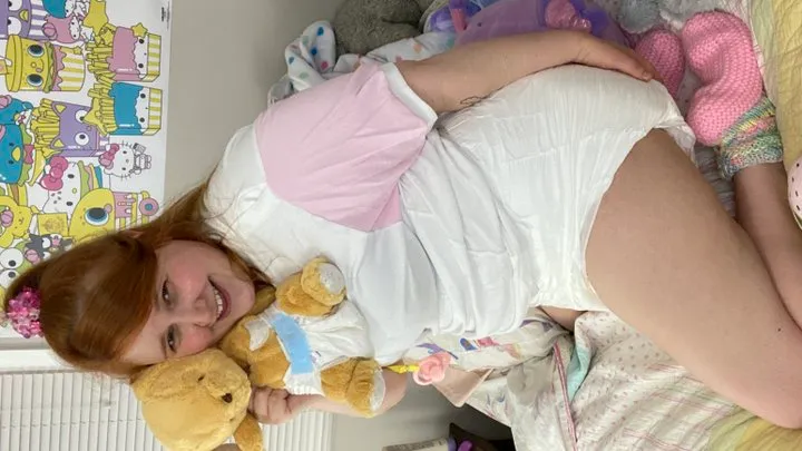 Baby Elle in Multiple Diapers