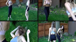 Abby Vs Cadence - Outdoor Fight