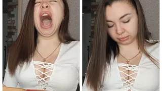 A deep throat? Or a beautiful girl's yawning mouth?
