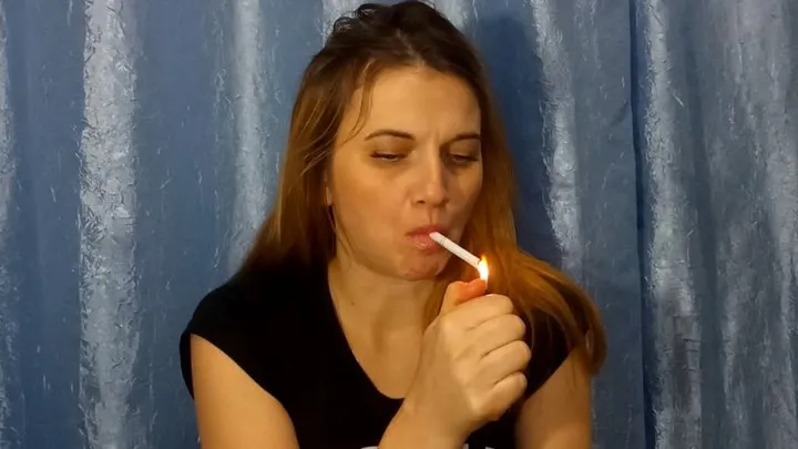 Smoking three cigarettes at once